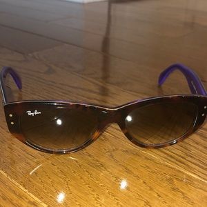 Ray Ban 4152 wayfarer with case purple tortoise